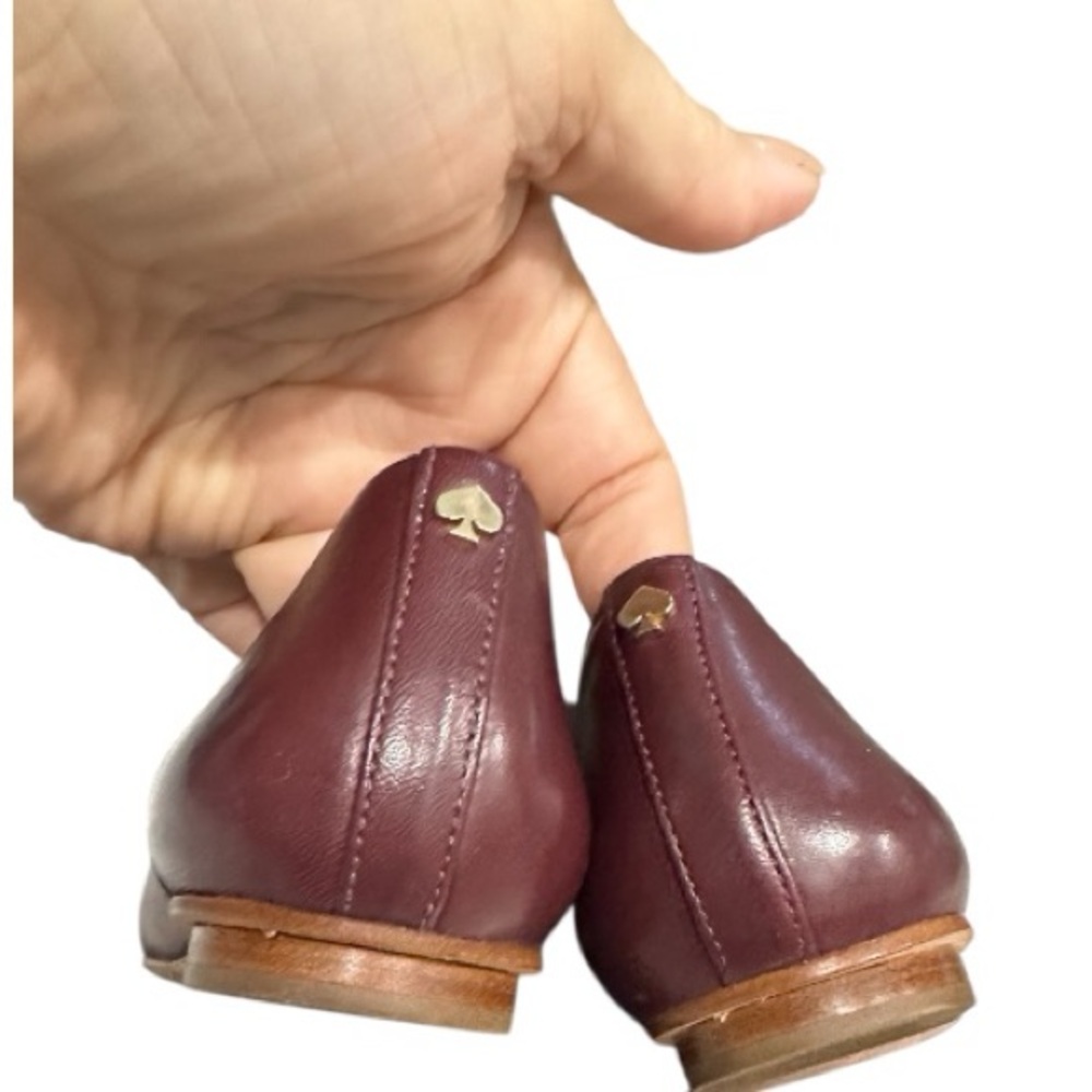 Kate Spade Cordovan Leather Loafers with Ribbon - Picture 5 of 7